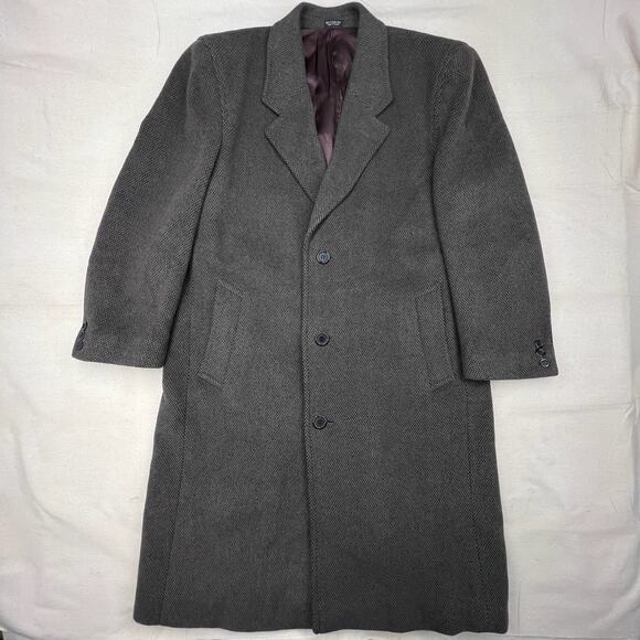 Gianfranco Ruffini Italian Cashmere Overcoat 42R | Gray 90s Quiet Luxury Vintage - Picture 4 of 16